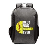 Best Softball Dad Coach Ever Retro Father Softball Coach Dad Vector Backpack