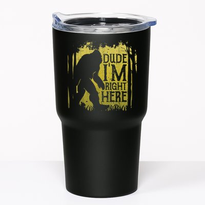 Bigfoot Sasquatch Dude I'm Right Here Funny Men Vintage Tumbler