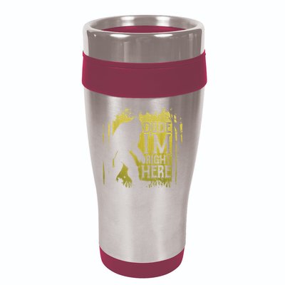 Bigfoot Sasquatch Dude I'm Right Here Funny Men Vintage 16oz Travel Tumbler