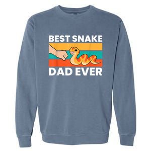 Best Snake Dad Ever Funny Snake Garment-Dyed Sweatshirt