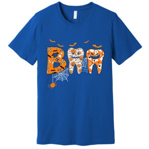 Boo Spooky Dentist Halloween Teeth Pumpkin Dental Hygienist Gift Premium T-Shirt