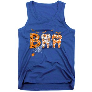 Boo Spooky Dentist Halloween Teeth Pumpkin Dental Hygienist Gift Tank Top