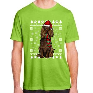 Boykin Spaniel Dog Santa Hat Xmas Ugly Christmas Gift Adult ChromaSoft Performance T-Shirt