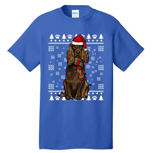 Boykin Spaniel Dog Santa Hat Xmas Ugly Christmas Gift Tall T-Shirt