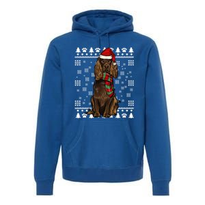 Boykin Spaniel Dog Santa Hat Xmas Ugly Christmas Gift Premium Hoodie