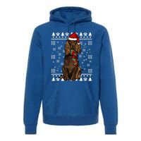 Boykin Spaniel Dog Santa Hat Xmas Ugly Christmas Gift Premium Hoodie