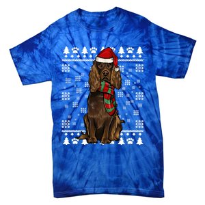 Boykin Spaniel Dog Santa Hat Xmas Ugly Christmas Gift Tie-Dye T-Shirt