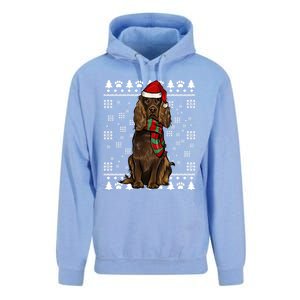 Boykin Spaniel Dog Santa Hat Xmas Ugly Christmas Gift Unisex Surf Hoodie