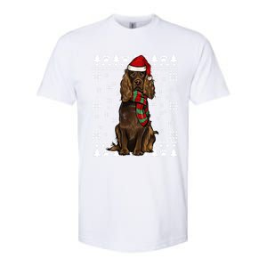 Boykin Spaniel Dog Santa Hat Xmas Ugly Christmas Gift Softstyle CVC T-Shirt