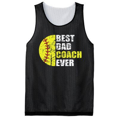 Best Softball Dad Coach Ever Retro Father Softball Coach Dad Mesh Reversible Basketball Jersey Tank