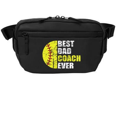 Best Softball Dad Coach Ever Retro Father Softball Coach Dad Crossbody Pack