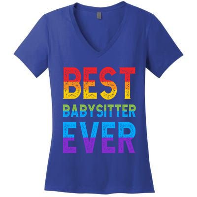 Best Sitter Ever Giftsitter Sitting Gift Women's V-Neck T-Shirt