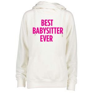 Best Sitter Ever Cute Gift Womens Funnel Neck Pullover Hood