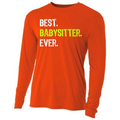 Best Sitter Ever Cute Gift Cooling Performance Long Sleeve Crew