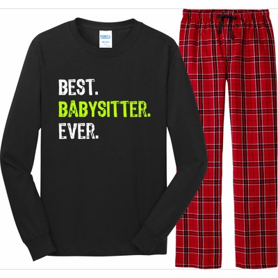 Best Sitter Ever Cute Gift Long Sleeve Pajama Set