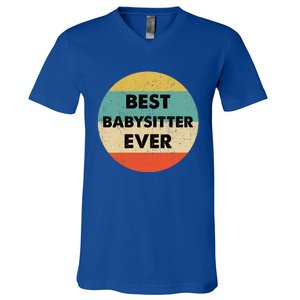 Best Sitter Ever Funny Gift V-Neck T-Shirt