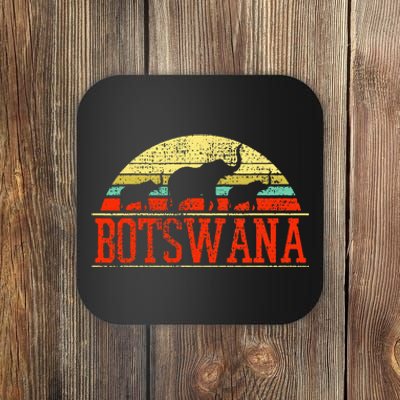 Botswana Safari Elephant Vintage Coaster