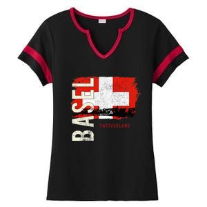 Basel Switzerland Europe Ladies Halftime Notch Neck Tee