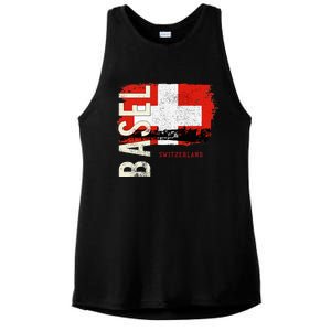 Basel Switzerland Europe Ladies PosiCharge Tri-Blend Wicking Tank