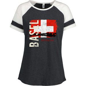 Basel Switzerland Europe Enza Ladies Jersey Colorblock Tee