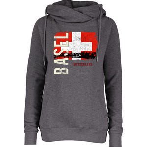 Basel Switzerland Europe Womens Funnel Neck Pullover Hood