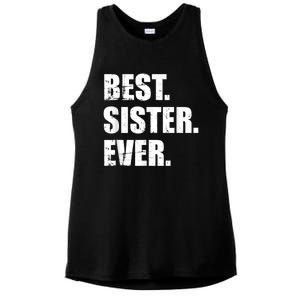 Best Sister Ever Ladies PosiCharge Tri-Blend Wicking Tank