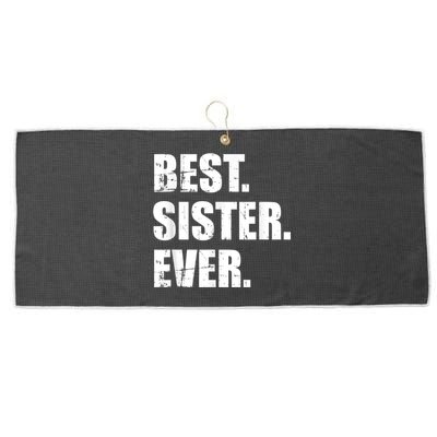 Best Sister Ever Large Microfiber Waffle Golf Towel