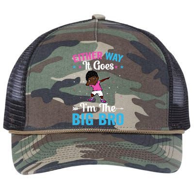 Brother Sibling Either Way It Goes Funny Gift I'm The Big Bro Gift Retro Rope Trucker Hat Cap