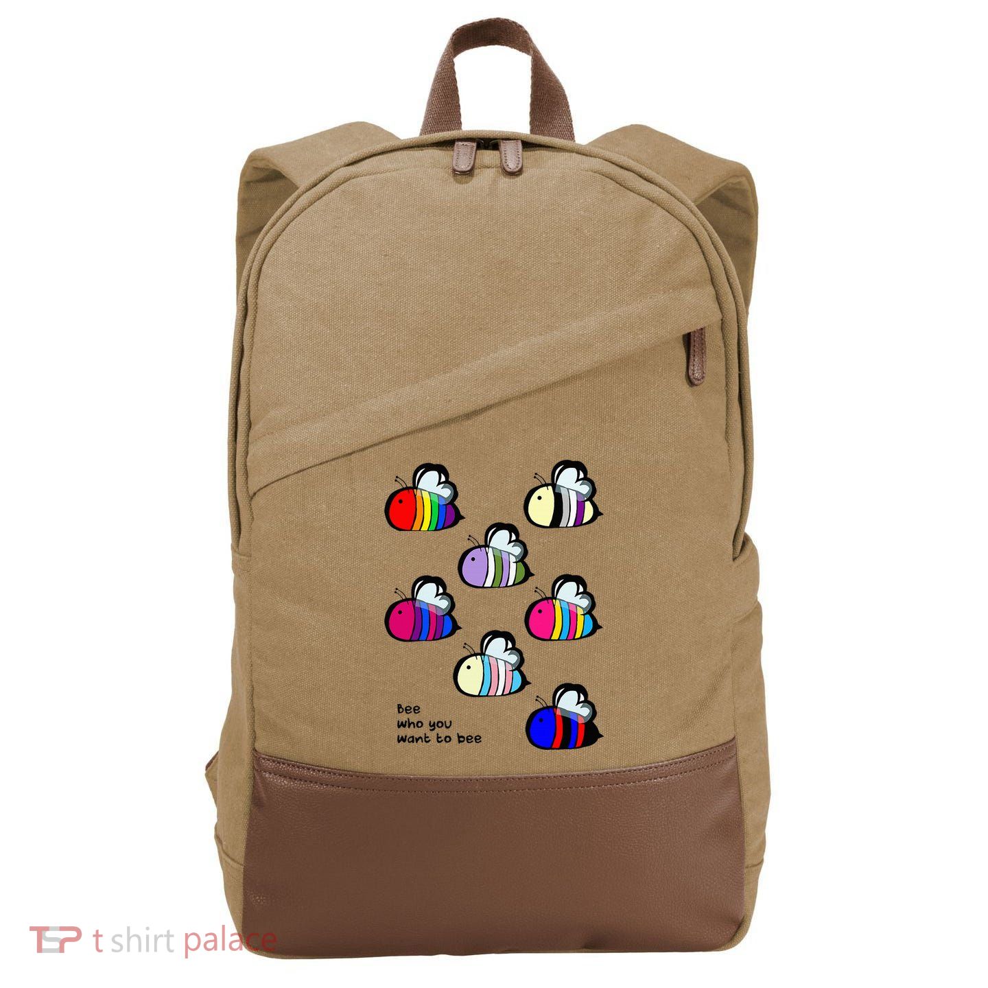 Bee Swarm Essential Bee Who You Want To Bee Cotton Canvas Backpack
