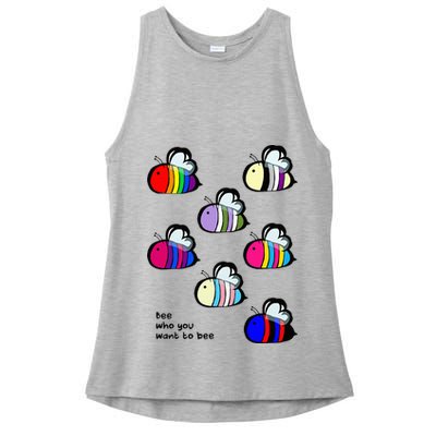 Bee Swarm Essential Bee Who You Want To Bee Ladies PosiCharge Tri-Blend Wicking Tank