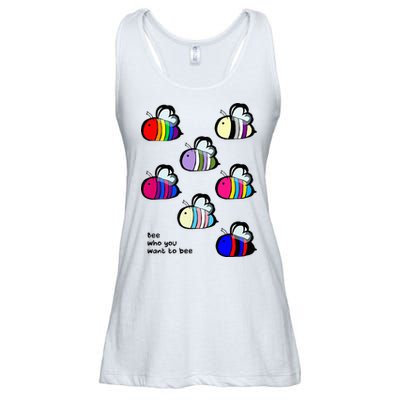 Bee Swarm Essential Bee Who You Want To Bee Ladies Essential Flowy Tank