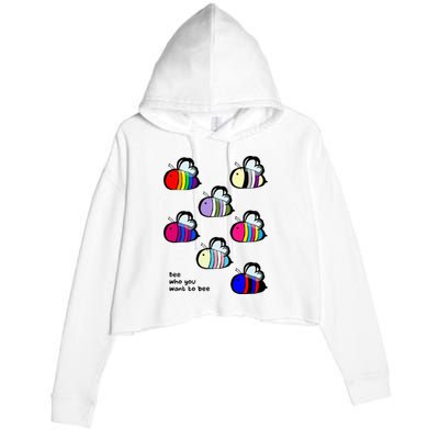 Bee Swarm Essential Bee Who You Want To Bee Crop Fleece Hoodie