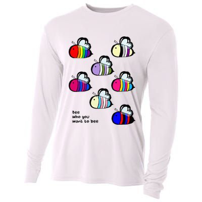 Bee Swarm Essential Bee Who You Want To Bee Cooling Performance Long Sleeve Crew