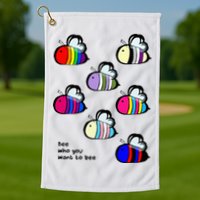 Bee Swarm Essential Bee Who You Want To Bee Golf Towel