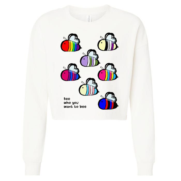 Bee Swarm Essential Bee Who You Want To Bee Cropped Pullover Crew