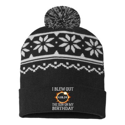 Birthday Solar Eclipse I Blew Out The Sun On My Birthday USA-Made Snowflake Beanie