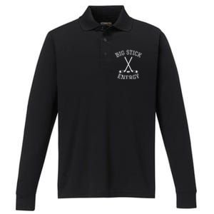 Big Stick Energy Play Hockey Sticks Great Gift Performance Long Sleeve Polo