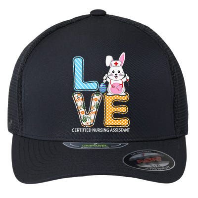 bunny stethoscope easter egg love cna nurse Flexfit Unipanel Trucker Cap