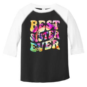 Best Sister Ever Mother's Day Tie Dye Groovy Toddler Fine Jersey T-Shirt