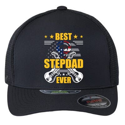 Best Stepdad Ever Guitarist Guitar Lover Stepdad Gift Flexfit Unipanel Trucker Cap