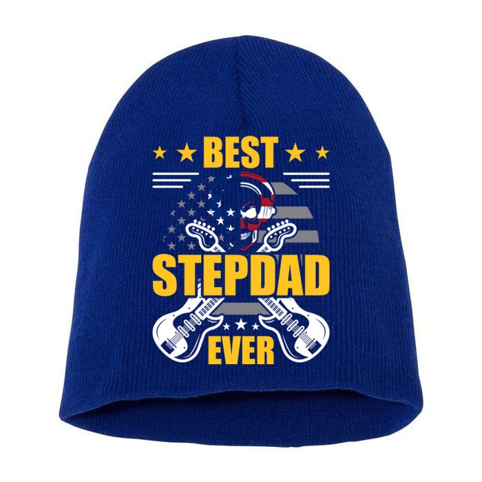 Best Stepdad Ever Guitarist Guitar Lover Stepdad Gift Short Acrylic Beanie