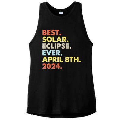 Best Solar Eclipse Ever April 8th 2024 Totality Astronomy Ladies PosiCharge Tri-Blend Wicking Tank