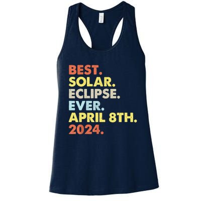 Best Solar Eclipse Ever April 8th 2024 Totality Astronomy Women's Racerback Tank