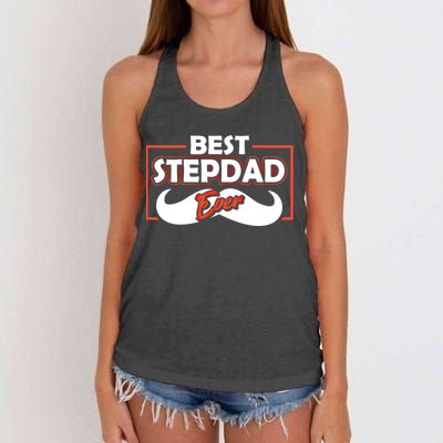 Best Stepfather Ever Stepdad Fathers Day Step Dad Sayings Meaningful Gift Women's Knotted Racerback Tank