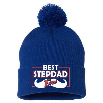 Best Stepfather Ever Stepdad Fathers Day Step Dad Sayings Meaningful Gift Pom Pom 12in Knit Beanie