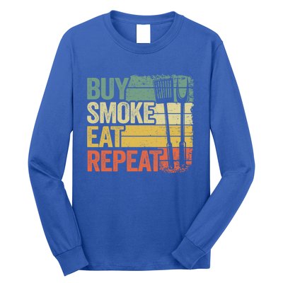 Buy Smoke Eat Repeat Barbecue Smoking Meat Bbq Pig Pork Rub Gift Long Sleeve Shirt