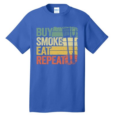 Buy Smoke Eat Repeat Barbecue Smoking Meat Bbq Pig Pork Rub Gift Tall T-Shirt