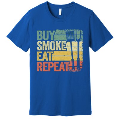 Buy Smoke Eat Repeat Barbecue Smoking Meat Bbq Pig Pork Rub Gift Premium T-Shirt