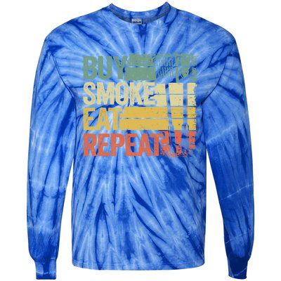 Buy Smoke Eat Repeat Barbecue Smoking Meat Bbq Pig Pork Rub Gift Tie-Dye Long Sleeve Shirt