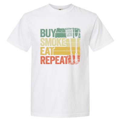 Buy Smoke Eat Repeat Barbecue Smoking Meat Bbq Pig Pork Rub Gift Garment-Dyed Heavyweight T-Shirt